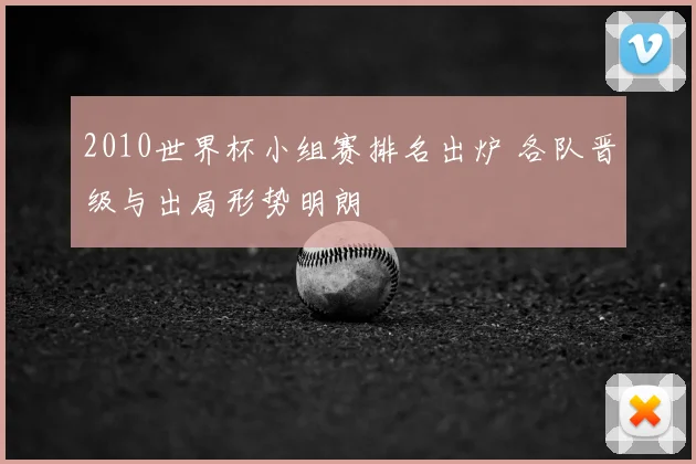 2010世界杯小组赛排名出炉 各队晋级与出局形势明朗